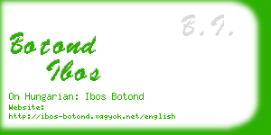 botond ibos business card